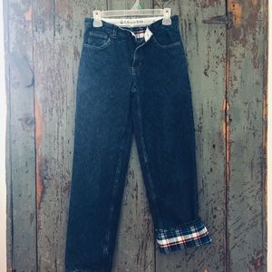 Flannel lined boys jeans